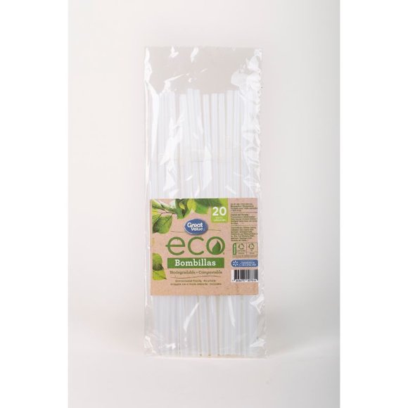 Bombilla Compostable 20 Unidades, 20 Un