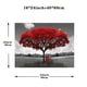 thumbnail image 4 of 1pc Tree Landscape Wall Art Canvas Lake Moon Painting Red And Black Scenery Picture, Modern Nature Artwork For Living Room Bedroom Bathroom Home Office Wall, No Frame 12x16inch 16x24inch, 4 of 5