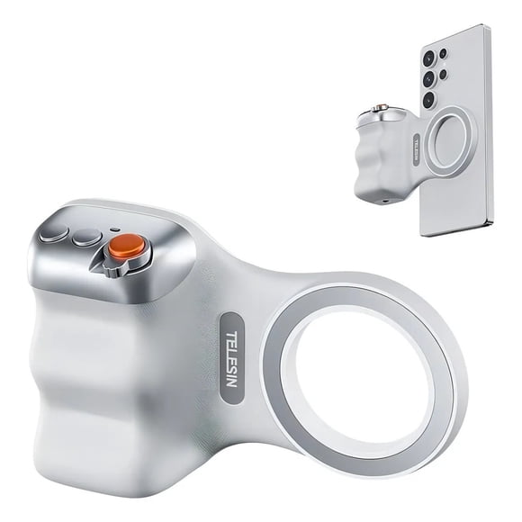Empuñadura Magnetica Para Camara De Teléfono Soporte Telesin Blanco