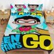 thumbnail image 1 of Teen Titans Go Cartoon Bedding Sets Ultra Soft Skin-Friendly Duvet Cover 3 Piece, Cute Comforter Cover Bed Set for Boys Girls Kids, 1 of 5