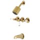 thumbnail image 1 of Grifo Kingston Brass Paris de tres manijas para tina y regadera en latón pulido, 1 of 9