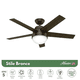 thumbnail image 2 of Pack X2 Ventilador De Techo Hunter Stile Bronce 46, 2 of 9