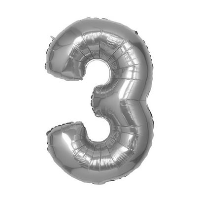 Globo Metalizado 40"" Plateado #3 Party Express