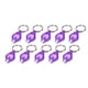 thumbnail image 3 of Paquete de 10 mini llaveros con luz ultravioleta LED, linterna, llavero con luces, comprobador de pasaporte e identificación, color morado, 3 of 7