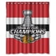 thumbnail image 1 of Cortina de ducha de los Chicago Blackhawks, juego de cortina de baño con ganchos, tamaño 60 x 72 pulgadas, 1 of 3