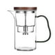 thumbnail image 1 of Tetera De Cristal De 550ml, Infusor De Té, Hervidor Resistente Al Calor Para Hoteles, Hogar, Oficina, Mango Negro, 1 of 3