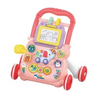 Magideal - Baby Push, Centro De Actividades Con Múltiples Actividades Para Niños Pequeños, Coche De Empuje, Música, Juguete Educativo, Regalo Para Niños Y Niñas, Rosa