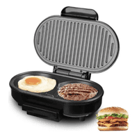 Raf - Maquina Eléctrica Para Hamburguesas Prensa Plancha De Carnes Negro