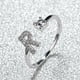 thumbnail image 1 of Stylish Silver A-Z Initial Rings for Weddings, Bridesmaids, and Couples - Perfect Gifts for Love and Fashion, 1 of 5
