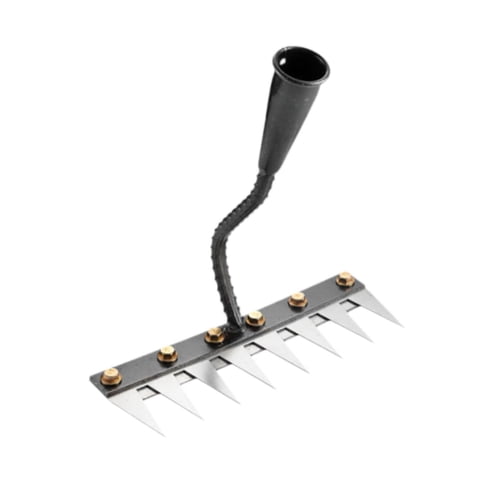 Magideal - Rake De Jardín, Garra Manual De Malezas, Mango Ergonómico, Removedor De La Herramienta De Extracción Para Cultivos De Jardín Con El Césped De Jardín 8 Dientes