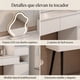 thumbnail image 4 of Tocador Extendible Espejo Con Luz 80-120cm Estilo Europeo Color Blanco, 4 of 8