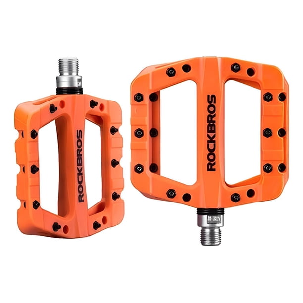 Pedales Rockbros Plataforma, Bicicleta Mtb Bmx Urbana Pines naranja