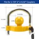 thumbnail image 2 of Candado para Enganche de Remolque METOWARE 2 pzas Amarillo (misma llave), 2 of 7