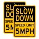 thumbnail image 1 of Sign Joffreg Slow Down Speed Limit 5 MPH 43 x 30 cm, aluminio, 1 of 8
