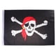 thumbnail image 1 of Calavera Pirata De 2 Pies X 3 Pies Con Pa?uelo Rojo De Poliéster De Bandera De 60x90 Cm Para Decoraciones Hom, 1 of 3