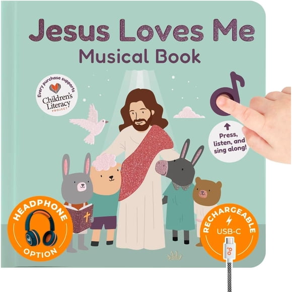Libro musical Cali's Books Jesús me ama, sonido para niños pequeños