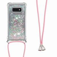 Funda Foxdock Para Samsung Galaxy S10E Con Cuerda Ajustable, Brillo Líquido, Protección Antigolpes Y Lente – Ideal Para Regalo
