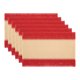 thumbnail image 1 of Juego de 6 Manteles Individuales de Casa de Campo Tejidos de Papel y Algodón para Decoración de Mesa de Comedor Interior Exterior Mantel de Cocina Limpiar con Paño Rojo 45x30cm, 1 of 6