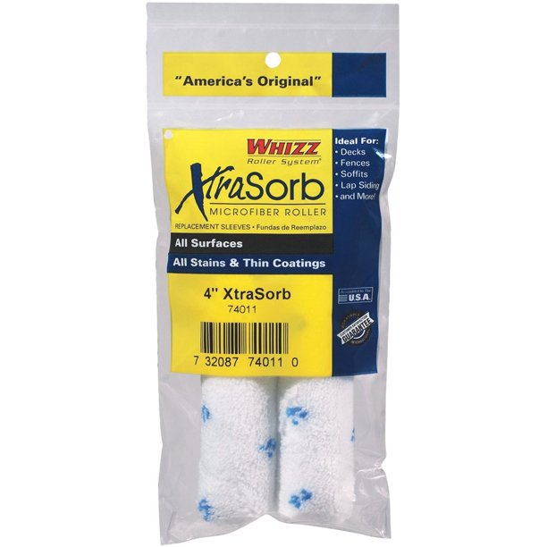 Funda para rodillo de pintura Work Tools International, 4 pulgadas, Xtra Sorb, paquete de 2