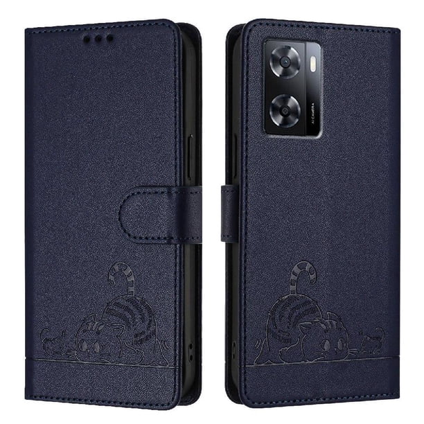Funda tipo cartera FOXDOCK para OnePlus Nord N20 SE 4G con soporte, ranuras, RFID, diseño de gato