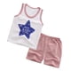 thumbnail image 3 of Ni?os Bebé Traje De Verano Casual Camiseta Sin Mangas Tops Y Pantalones Cortos Star 70, 3 of 5
