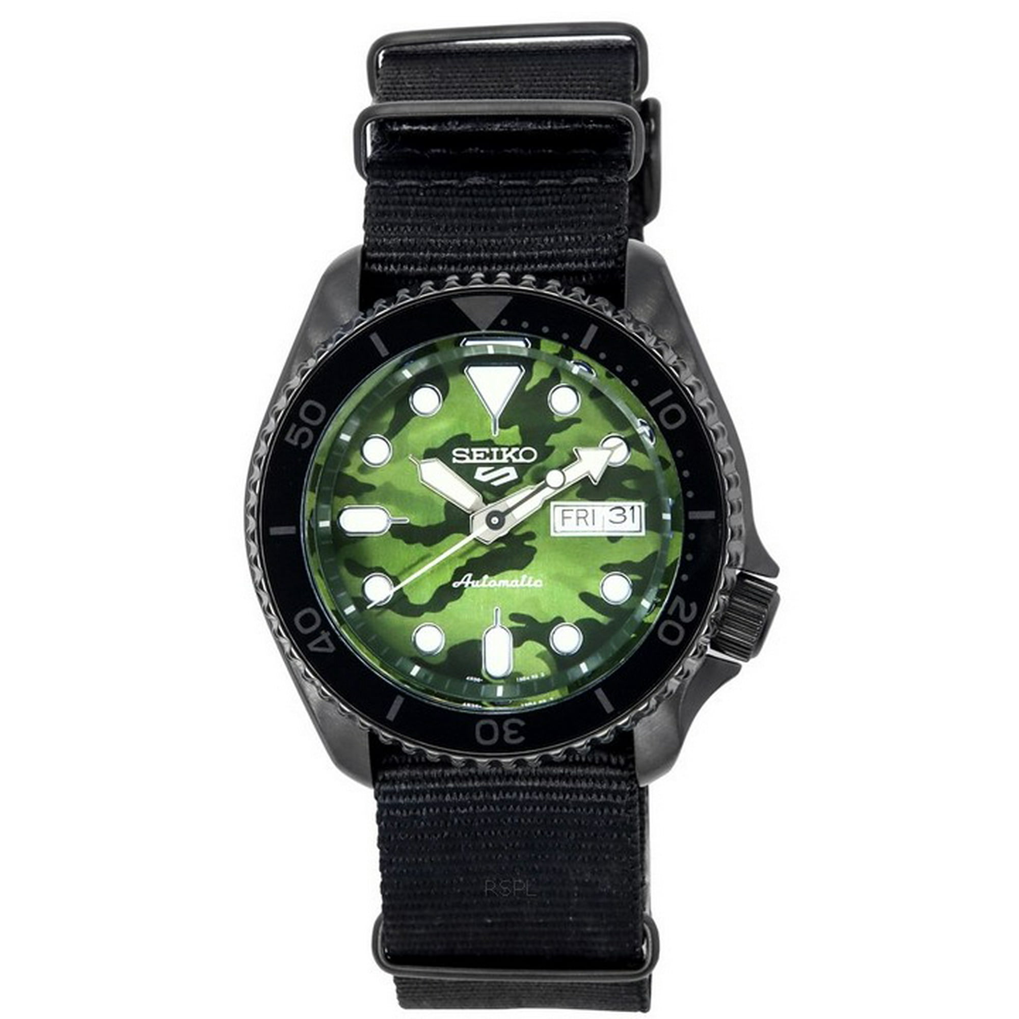 Reloj Seiko 5 Sports Skx Street Style Nylon Strap Camouflage Dial Automatic Srpj37k1 100m Men's Watch