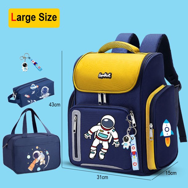 New Boys Orthopedic School Bags Child Astronaut Printing Backpacks Primary Student Girls Children's Schoolbag Waterproof Kid