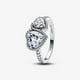 thumbnail image 1 of Anillo Pandora Plata Corazones Brillantes 6, 1 of 4