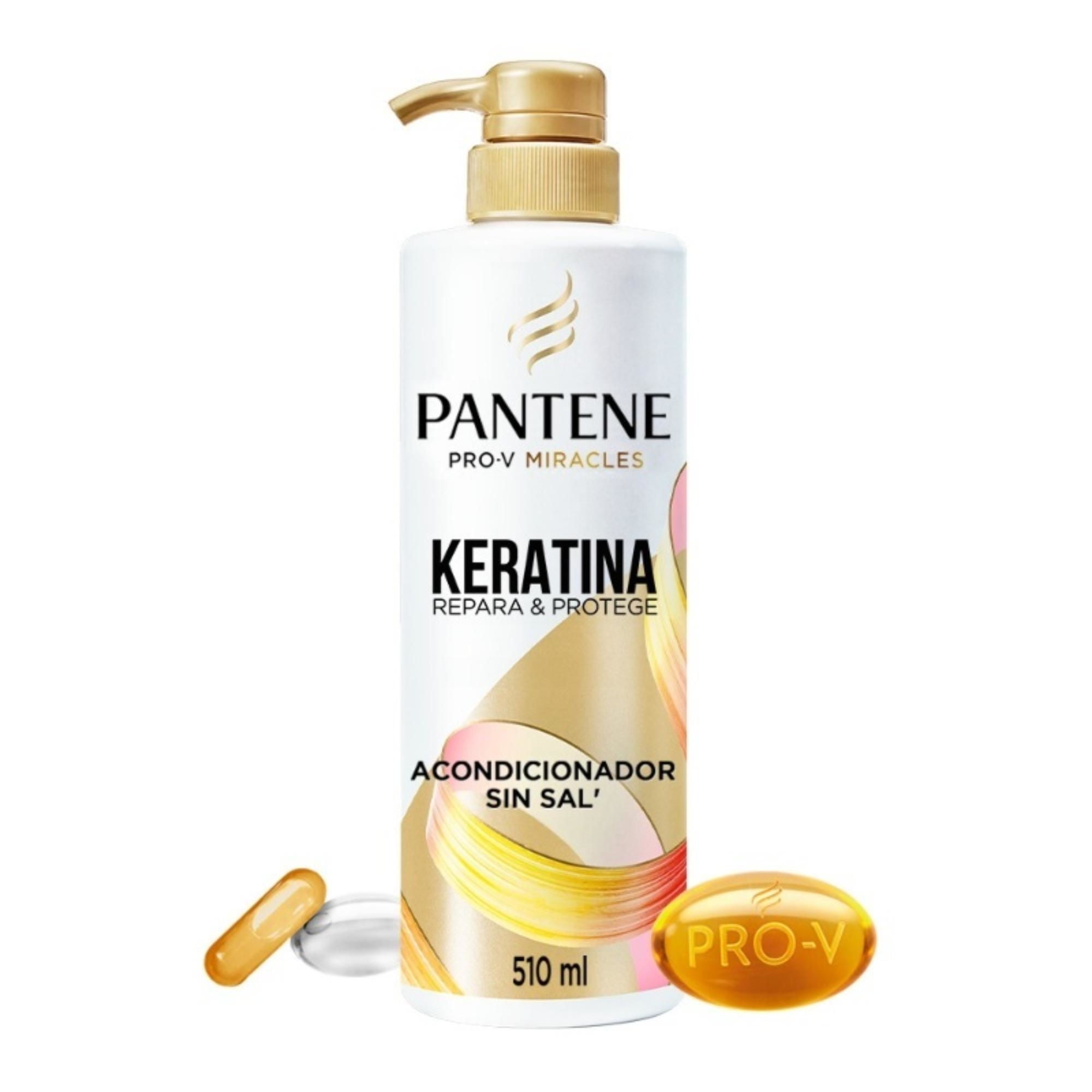 Pantene - Acondicionador Sin Sal Con Keratina Pro Vitamina B5