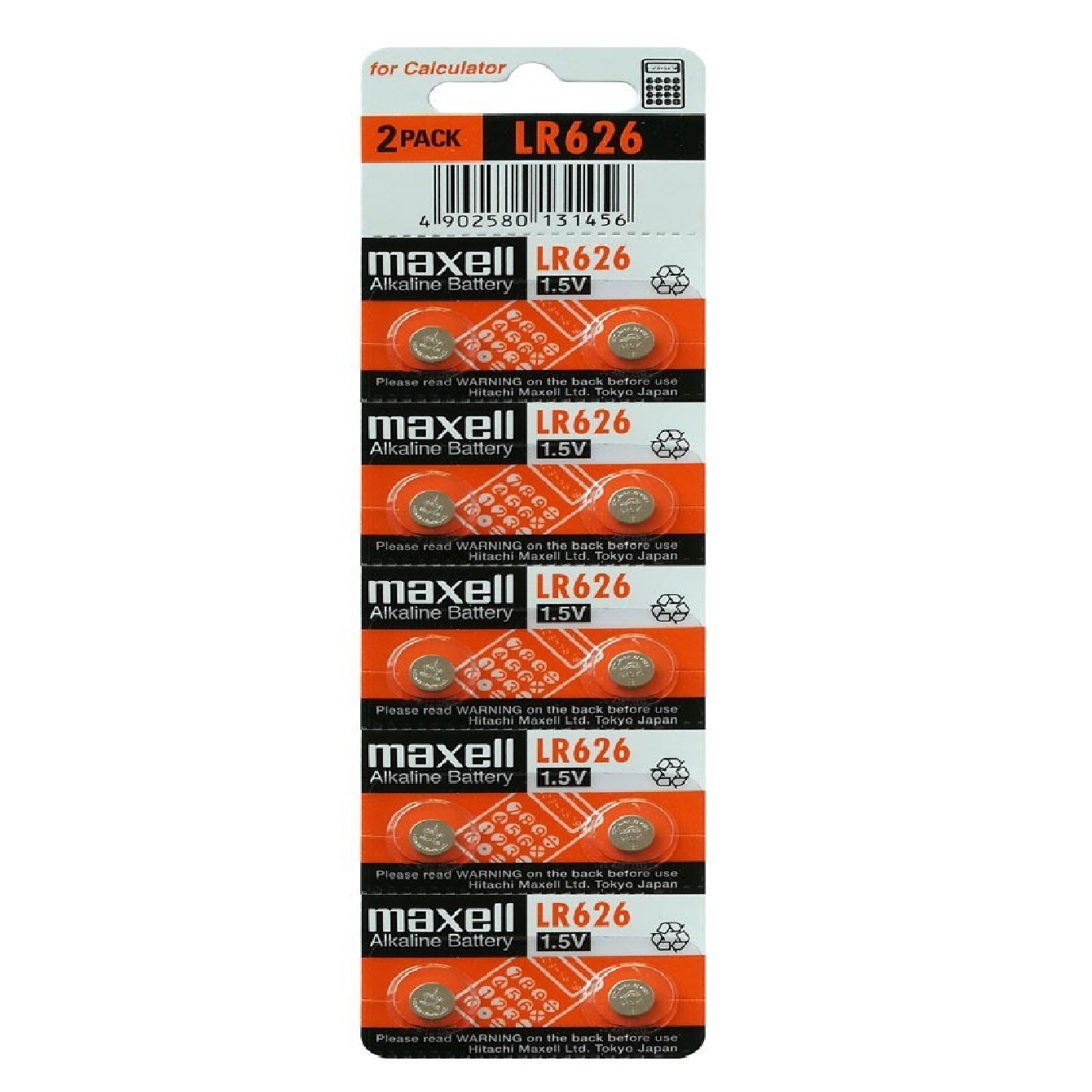 Pilas Lr41 Maxell 1.5V Tira 10 Unidades