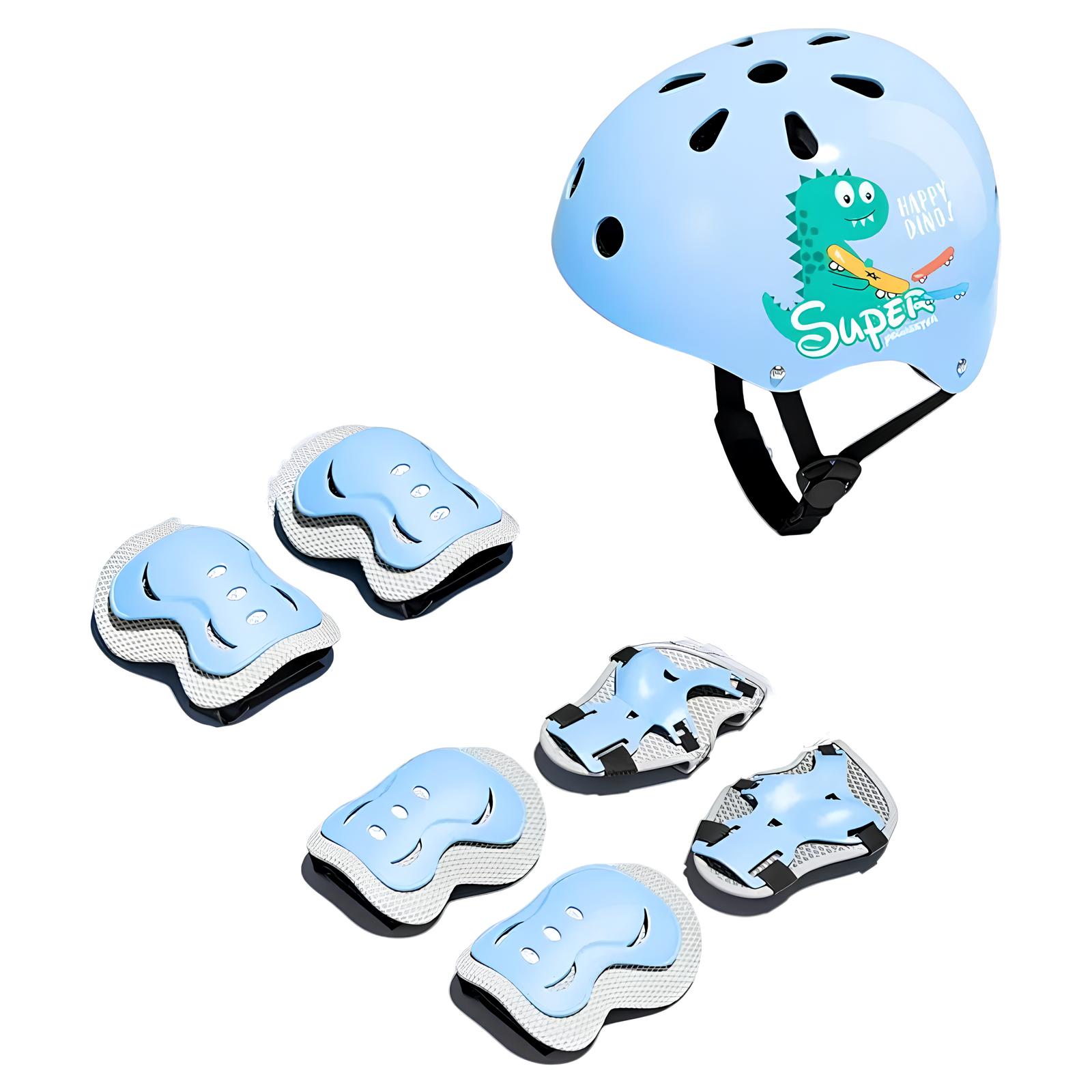 Casco Infantil Y Set De Protección 6 Piezas Súper Lubabycas