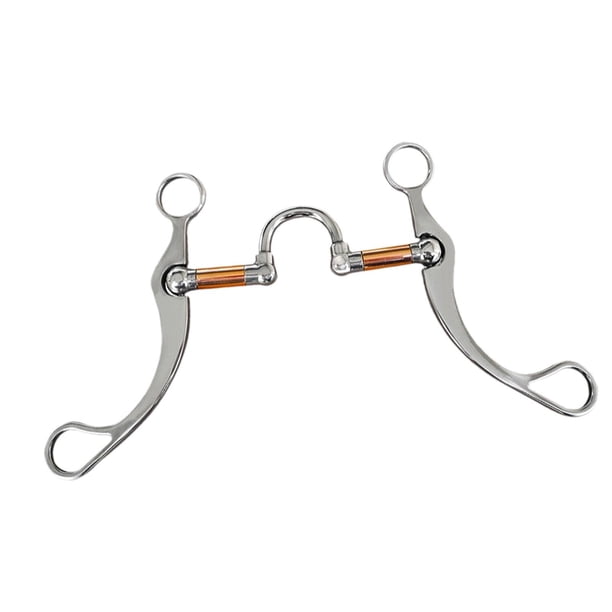 Broca de filete de caballo, filete de boca de caballo, eslabón ovalado, broca de mordaza, broca de entrenamiento de latón de 125mm, filete para montar