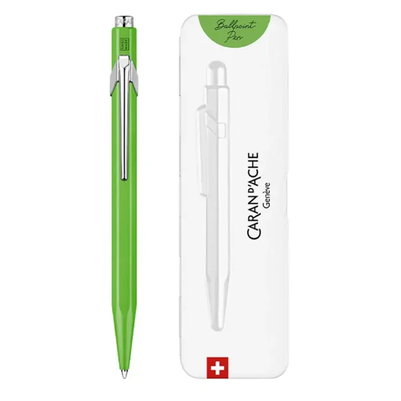 Bolígrafo Caran d Ache 849 Popline Fluorescente Verde