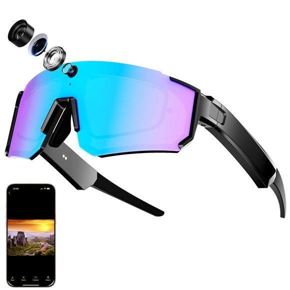 Gafas Inteligentes Jxpuk V06A con Cámara Bluetooth IP54
