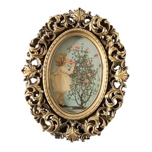 Magideal - Marco De Fotos De Estilo Europeo Marco De Pintura Al Óleo Marco De Exhibición Soporte De Fotos Escritorio Y Pared Marcos De Fotos Antiguos Elegantes