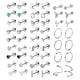thumbnail image 1 of Pendientes de tuerca para piercing, pendientes para mujer, joyería para piercing de labio, anillos para la nariz, pendientes de cartílago de moda, 50, 1 of 2