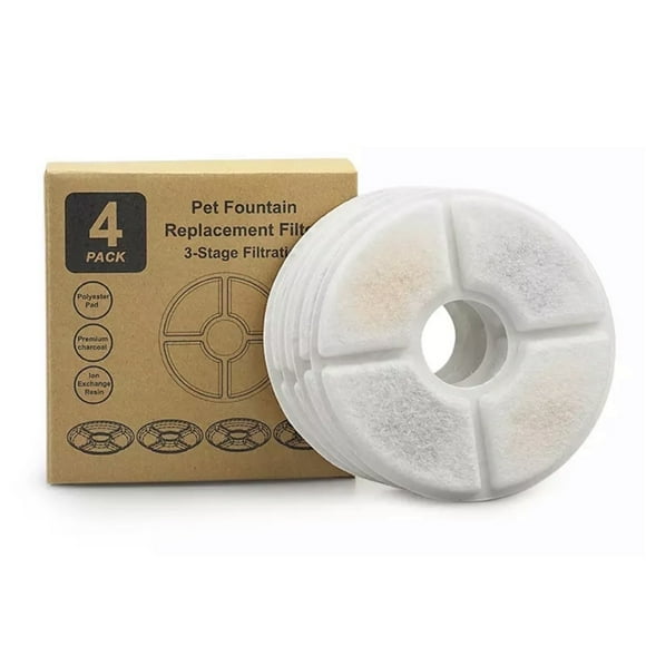 Filtros Bebedero Fuente De Agua Circular Gatos Pack 4