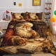 thumbnail image 1 of Christmas Gifts Santa Claus Kids Quilt Duvet Cover Set Bedspread3-Piece Bedding Set, 1 of 4