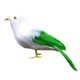 thumbnail image 1 of Aves en miniatura decorativas artificiales emplumadas figura modelo 1-blanco verde, 1 of 5