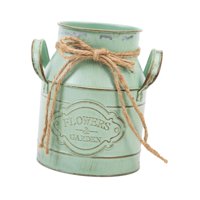 Ioensy - Macetero De Flores Estilo Granja, Resistente, Para Patios, Balcones Y Fiestas, Color Verde