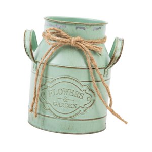 Ioensy - Macetero De Flores Estilo Granja, Resistente, Para Patios, Balcones Y Fiestas, Color Verde