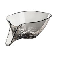 Magideal - Colador De Cocina, Colador De Frutas Y Verduras, Cesta De Lavado Portátil Multiusos Para Pasta, Lavado De Verduras, Drenaje De Fideos , Gris