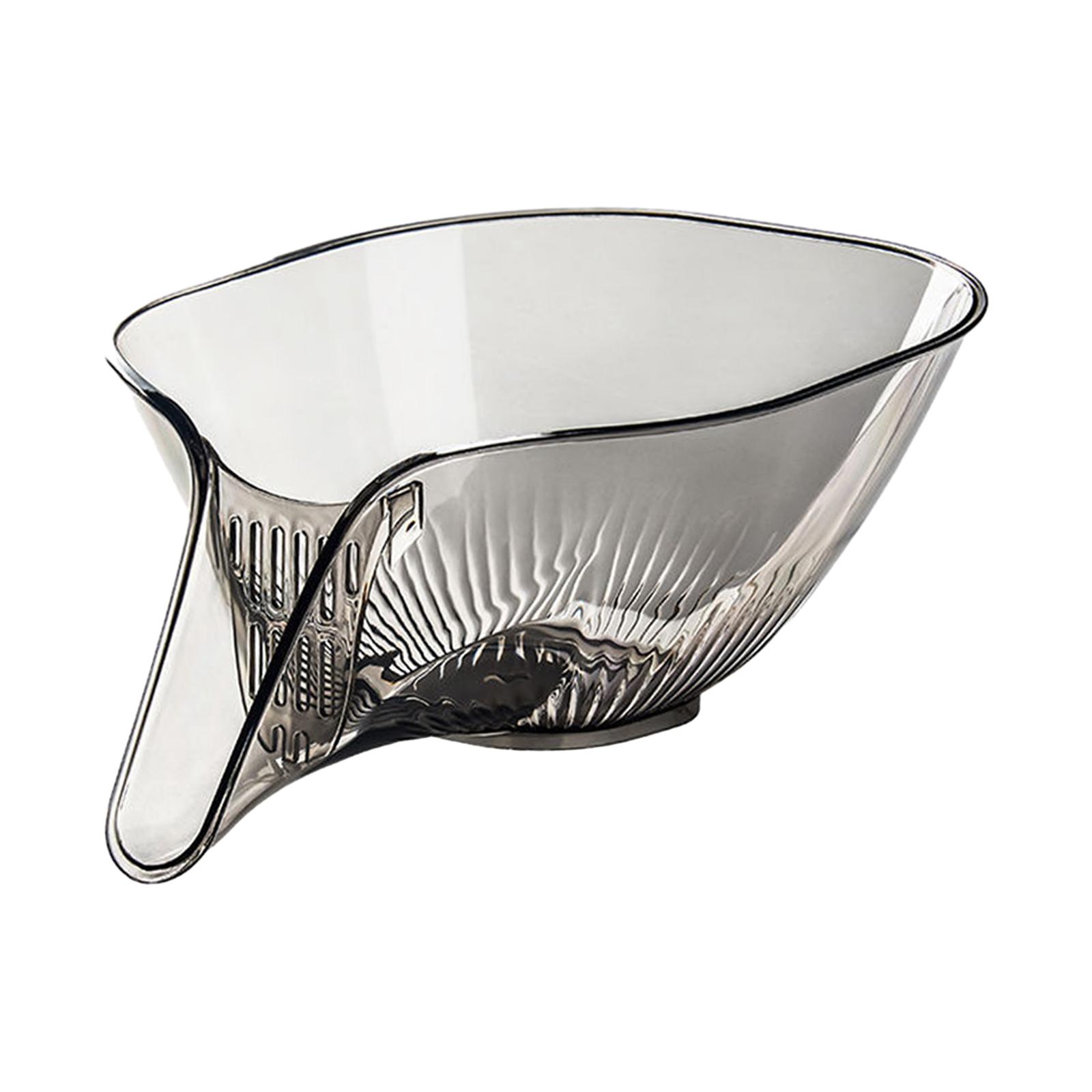 Magideal - Colador De Cocina, Colador De Frutas Y Verduras, Cesta De Lavado Portátil Multiusos Para Pasta, Lavado De Verduras, Drenaje De Fideos , Gris