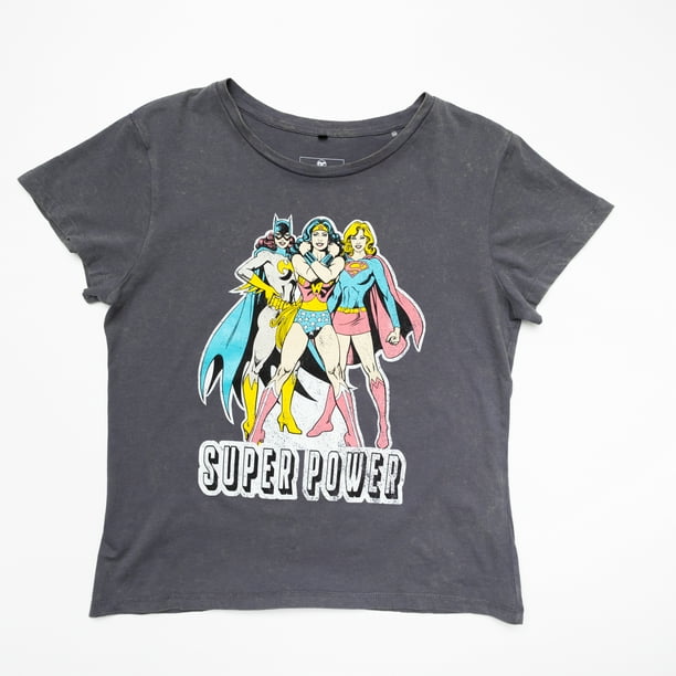 Polera Mujer YOU Dc Comics Wonder Woman Gris