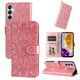 thumbnail image 3 of Funda tipo cartera FOXDOCK para Samsung Galaxy M15 5G , diseño girasol en relieve, cuero PU, cierre magnético, soporte y tarjetero, 3 of 5