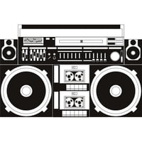 Rienda Libre Graphics - Decomural Retro Boombox Hi-Fi Music Ws-18536