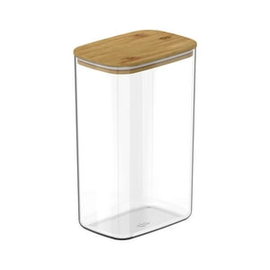 Contenedor Hermético Con Tapa De Bambú Keep 2,3 Lt Transparente Ou