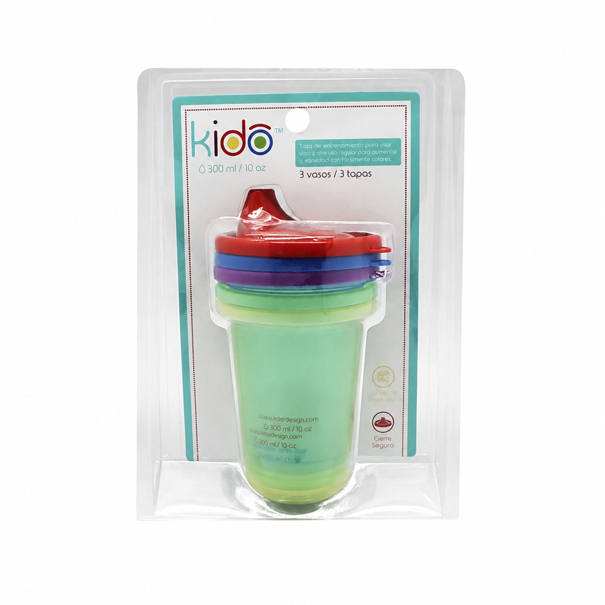 Set De 3 Piezas Vaso Infantil Polipropileno Kido
