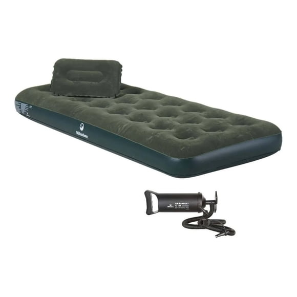 Colchón Inflable Klimber Individual + 1 Almohada + Inflador Verde