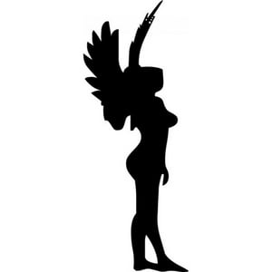 Rienda Libre Graphics - Decomural Angel Standing Silhouette And Wings Ws-15298